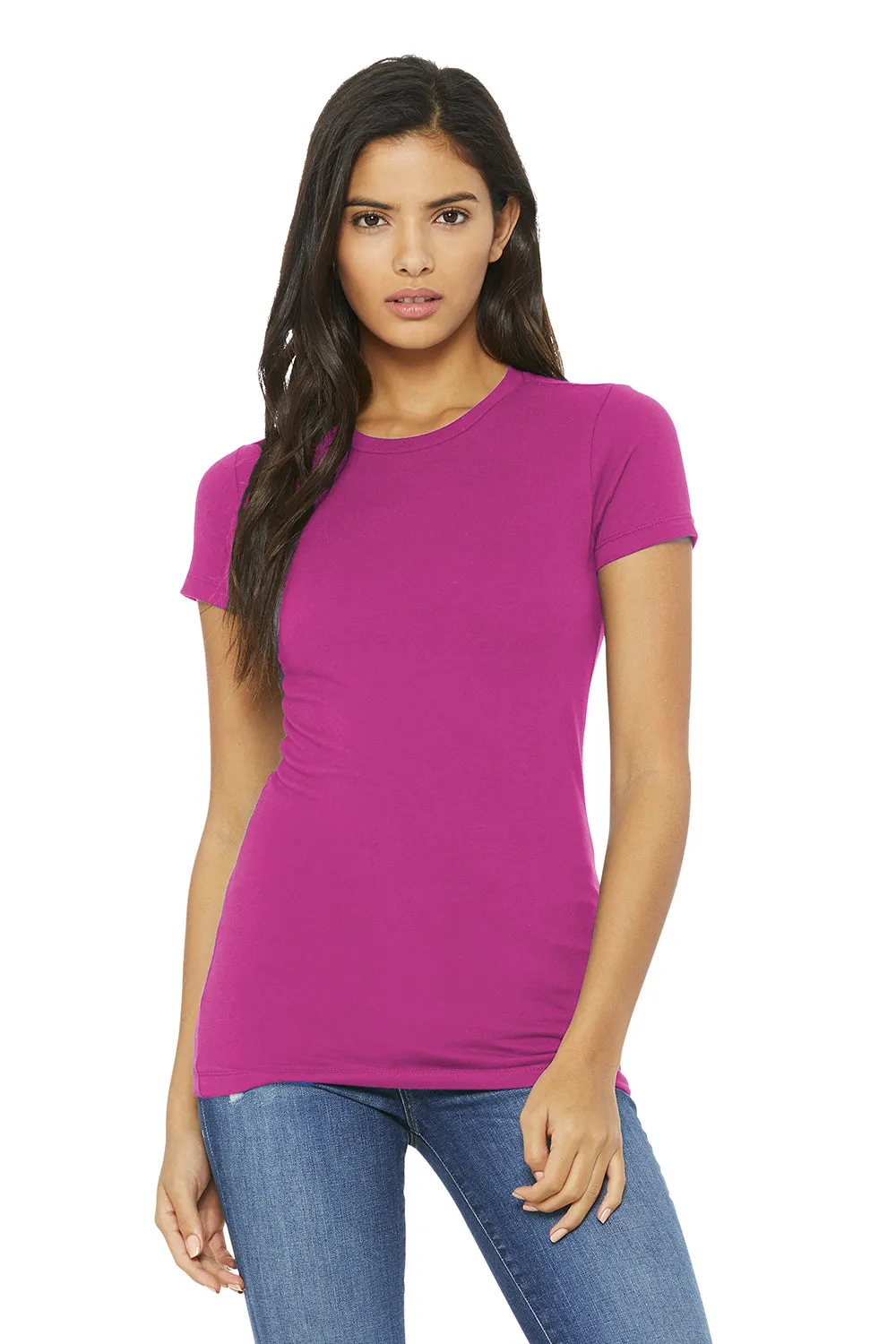 Bella   Canvas Womens The Favorite Short Sleeve Crewneck T-Shirt - Berry Pink
