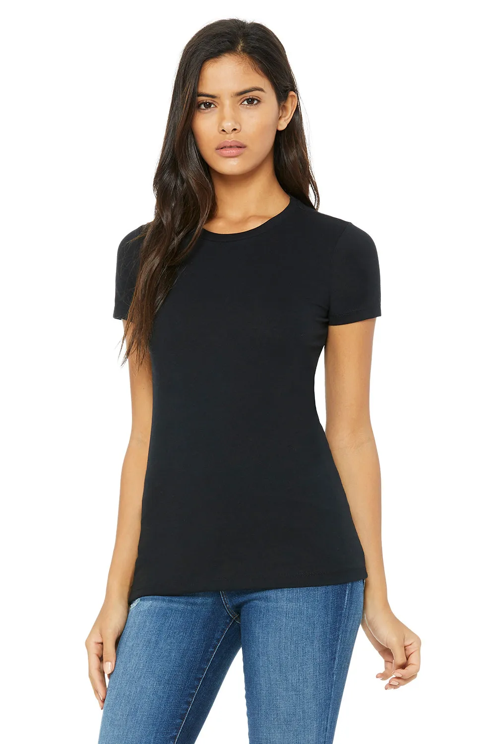 Bella   Canvas Womens The Favorite Short Sleeve Crewneck T-Shirt - Solid Black