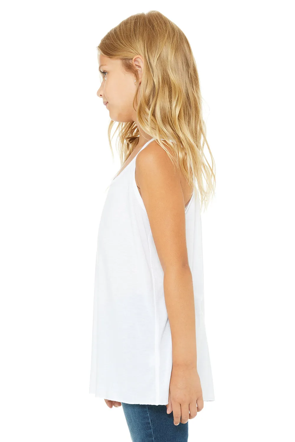 Bella   Canvas Youth Flowy Tank Top - White