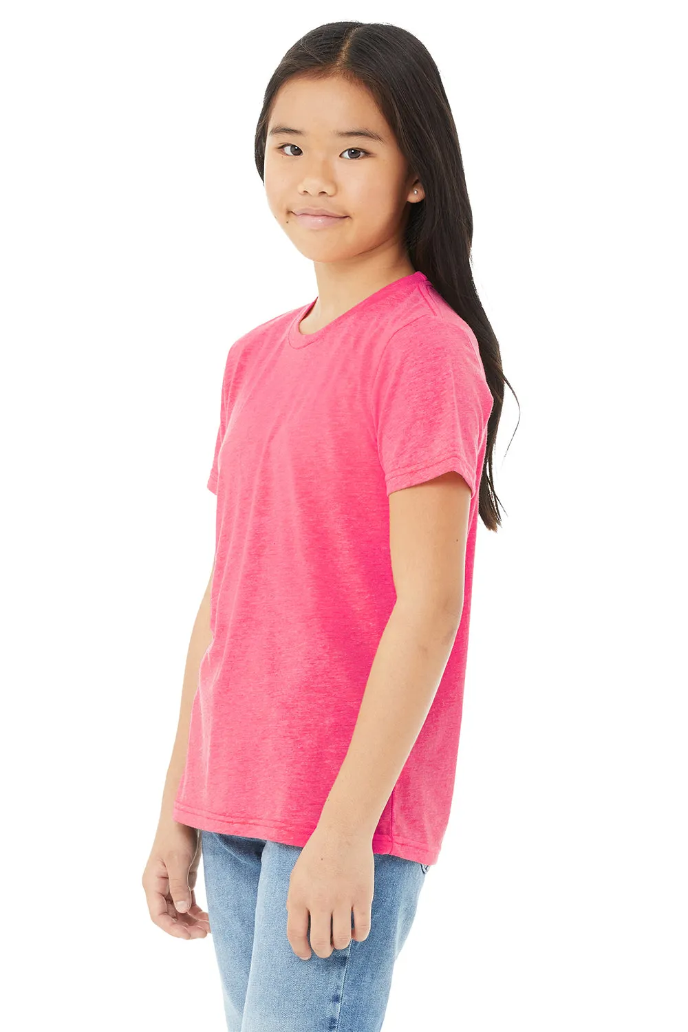 Bella   Canvas Youth Short Sleeve Crewneck T-Shirt - Charity Pink