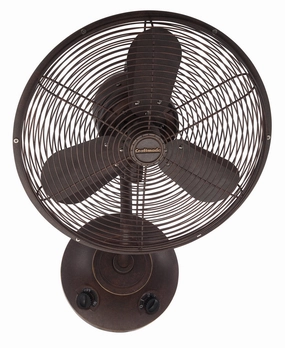 Bellows I Indoor/Outdoor Wall Mount Fan Aged Bronze Textured best small fans for home and travel