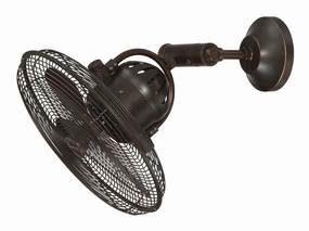 Bellows IV Indoor/Outdoor Wall Mount Fan Aged Bronze Textured best small fans for home and travel