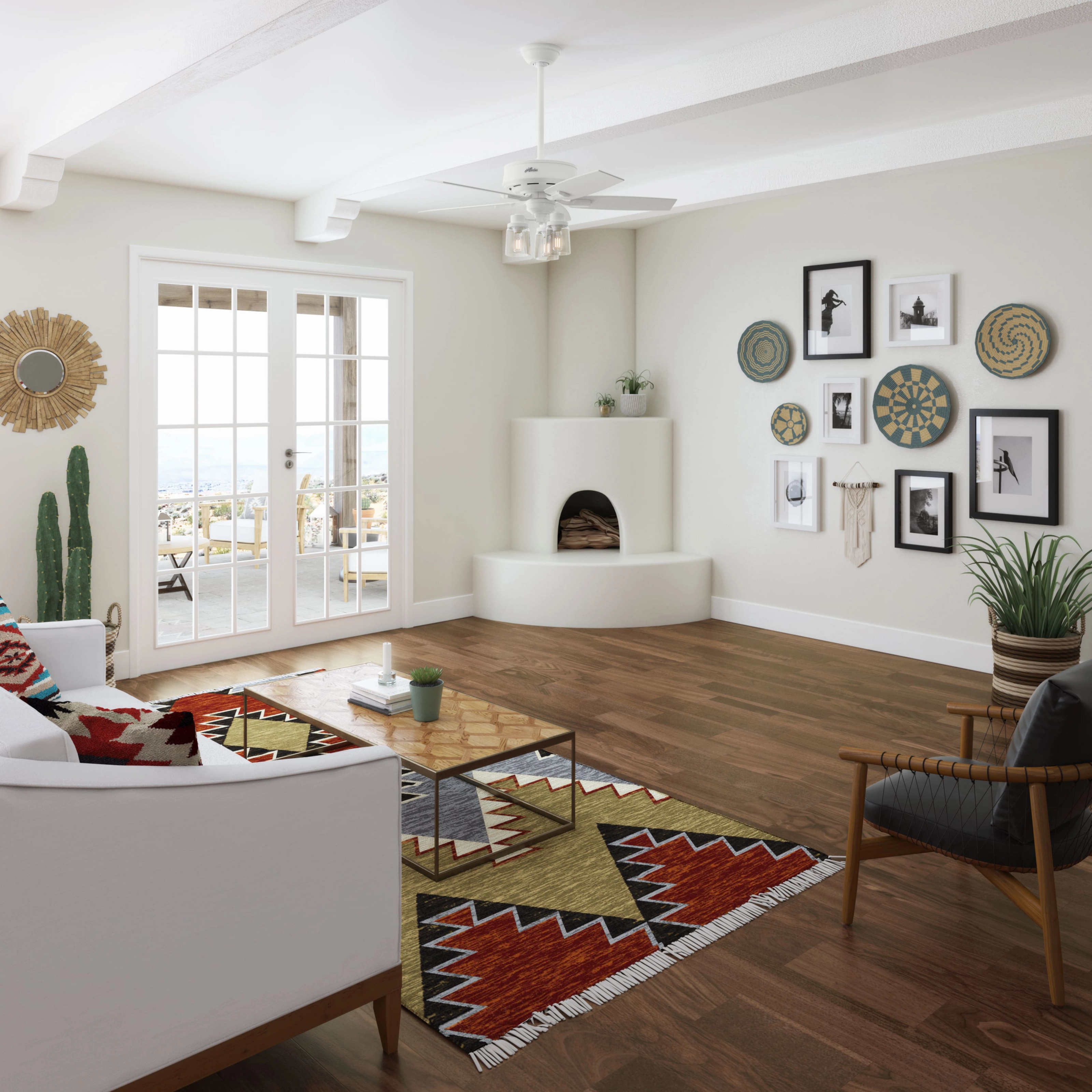 Bennett 44"Ceiling Fan Matte White