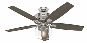 Bennett 52"Ceiling Fan Brushed Nickel home cooling fans in medium size