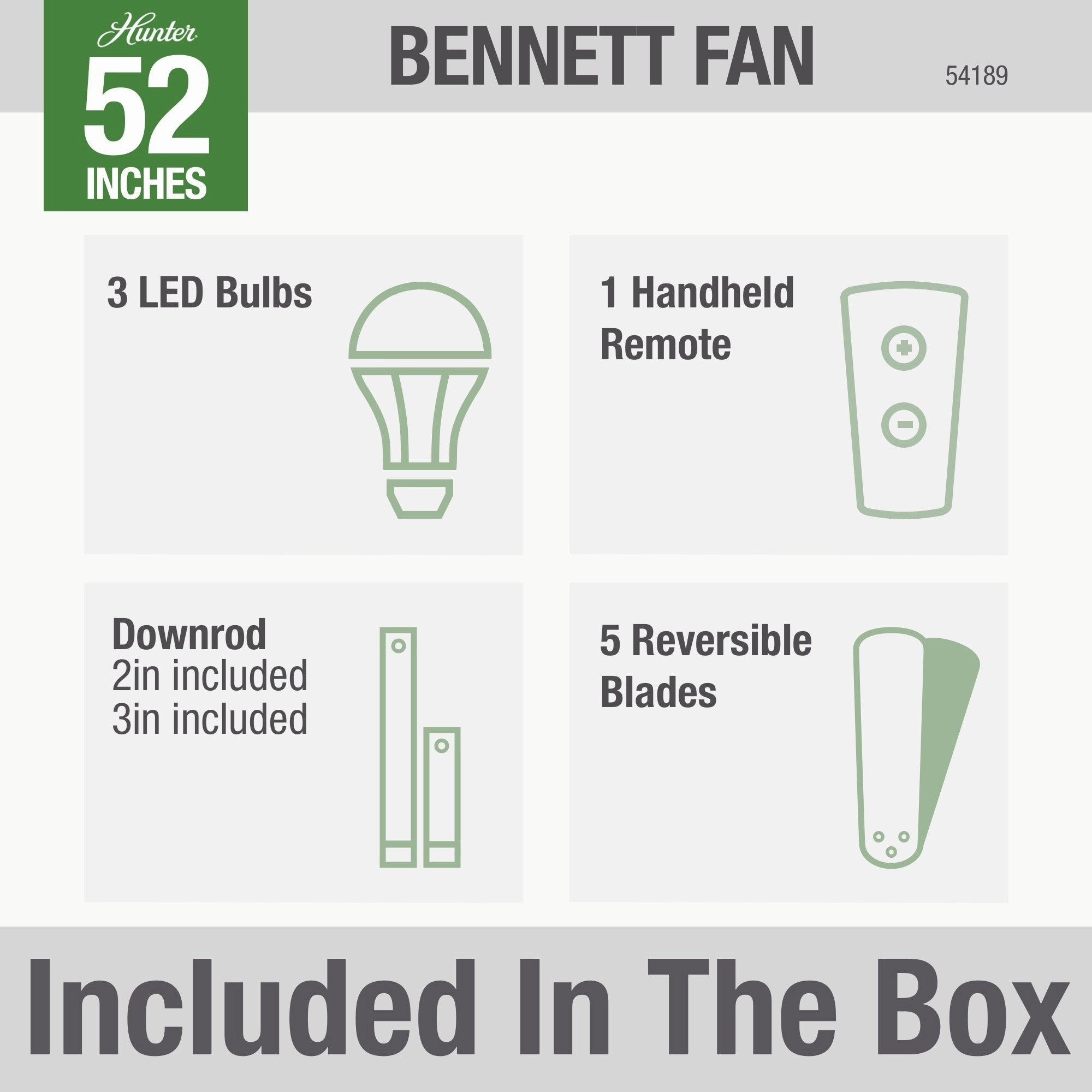 Bennett 52"Ceiling Fan Matte Black