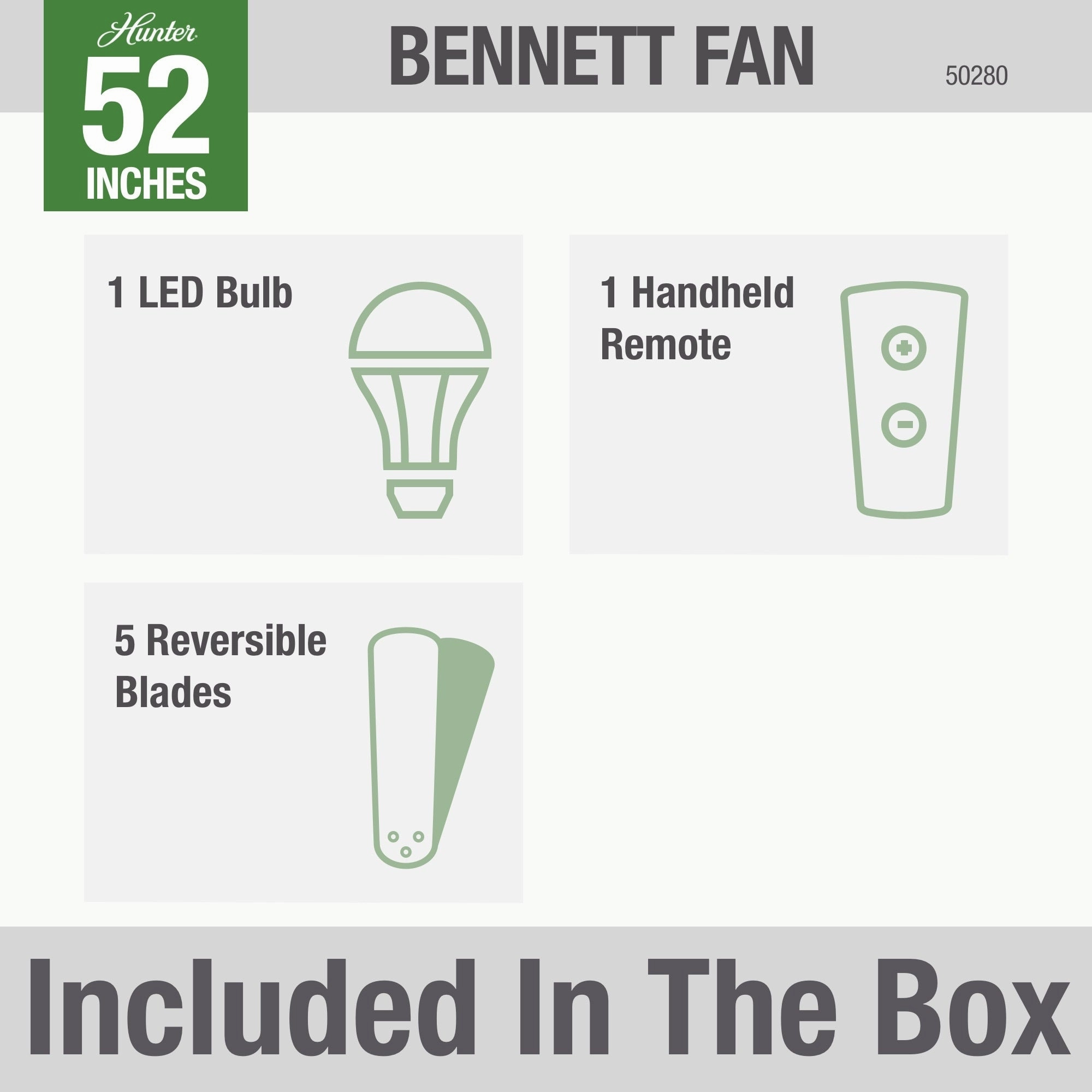 Bennett 52"Ceiling Fan Matte White