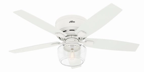 Bennett 52"Ceiling Fan Matte White sleek design electric fans for modern homes