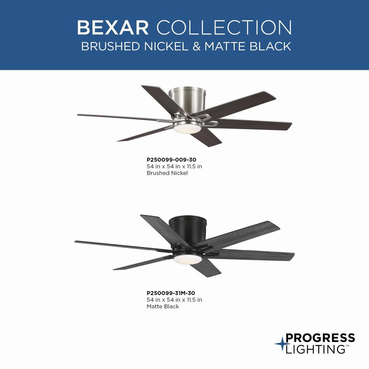 Bexar 54"Ceiling Fan Matte Black