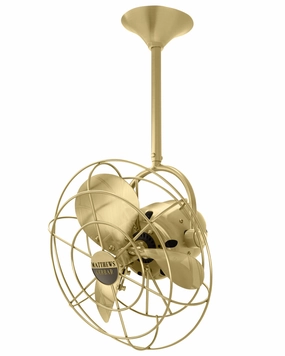 Bianca Direcional 16"Ceiling Fan Brushed Brass small electric fans for personal cooling