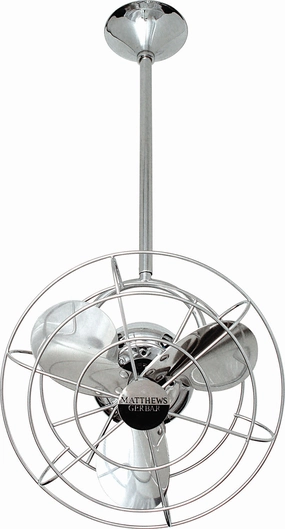 Bianca Direcional 16"Ceiling Fan Polished Chrome quiet small fans for desk or nightstand