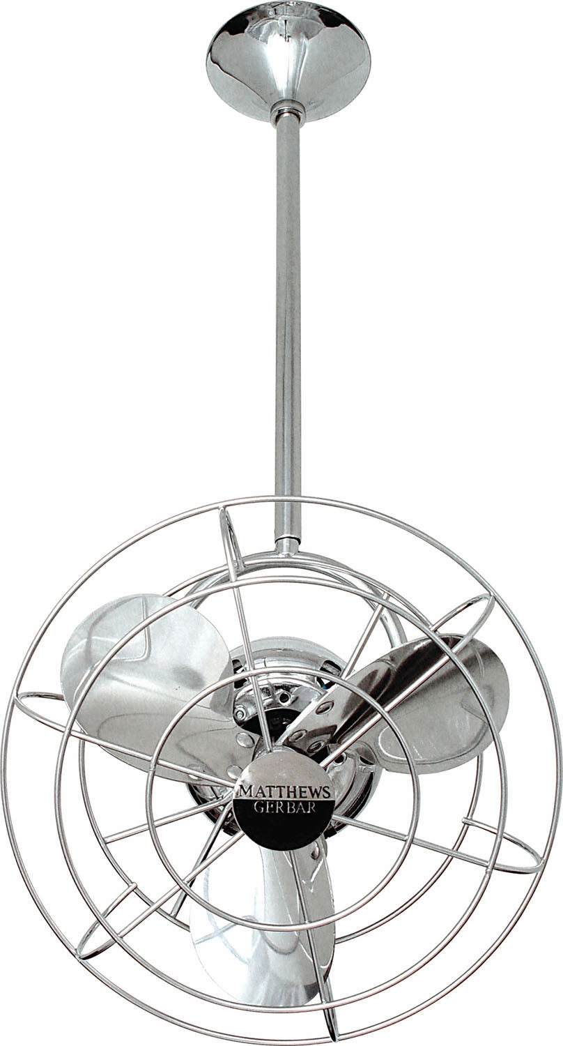 Bianca Direcional 16"Ceiling Fan Polished Chrome quiet small fans for desk or nightstand