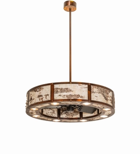 Birchwood 16 Light Chandel-Air Vintage Copper/Birch Wood best small fans for home and travel