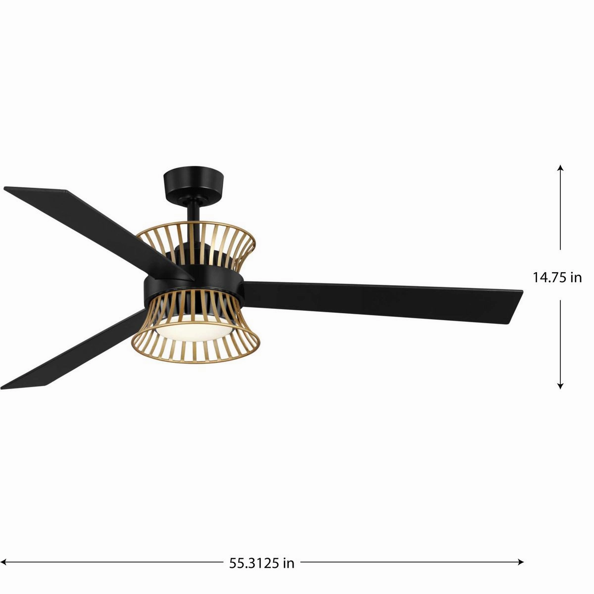 Bisbee 55"Ceiling Fan Matte Black