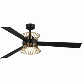 Bisbee 55"Ceiling Fan Matte Black multi-speed fans with easy controls