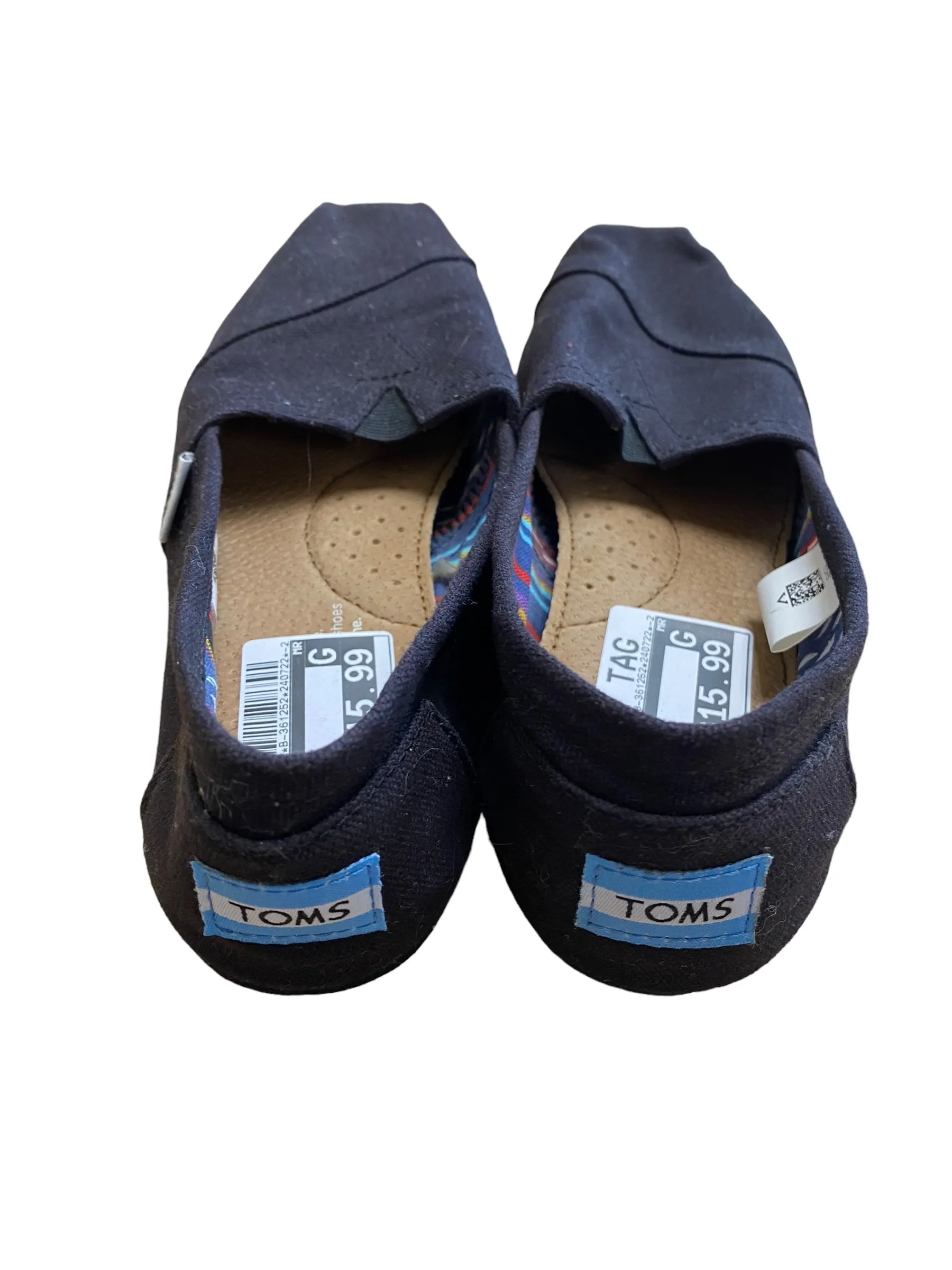 Black Shoes Flats Toms, Size 6.5 toms