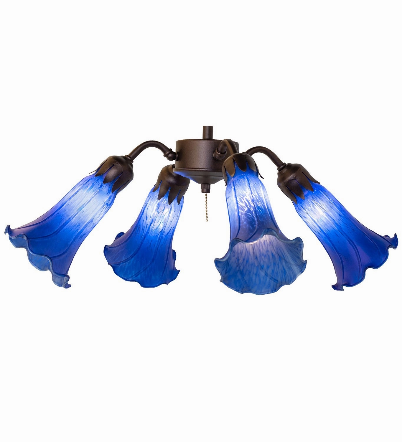 Blue Four Light Fan Light whisper-quiet fans for bedrooms and offices