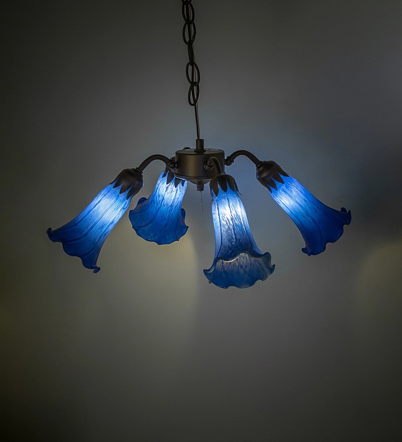 Blue Four Light Fan Light