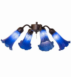 Blue Four Light Fan Light whisper-quiet fans for bedrooms and offices