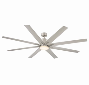 Bluffton 72" Outdoor Ceiling Fan Brushed Nickel outdoor exterior fans for patio cooling