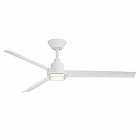 Bolo 56"Ceiling Fan Matte White outdoor exterior fans for patio cooling