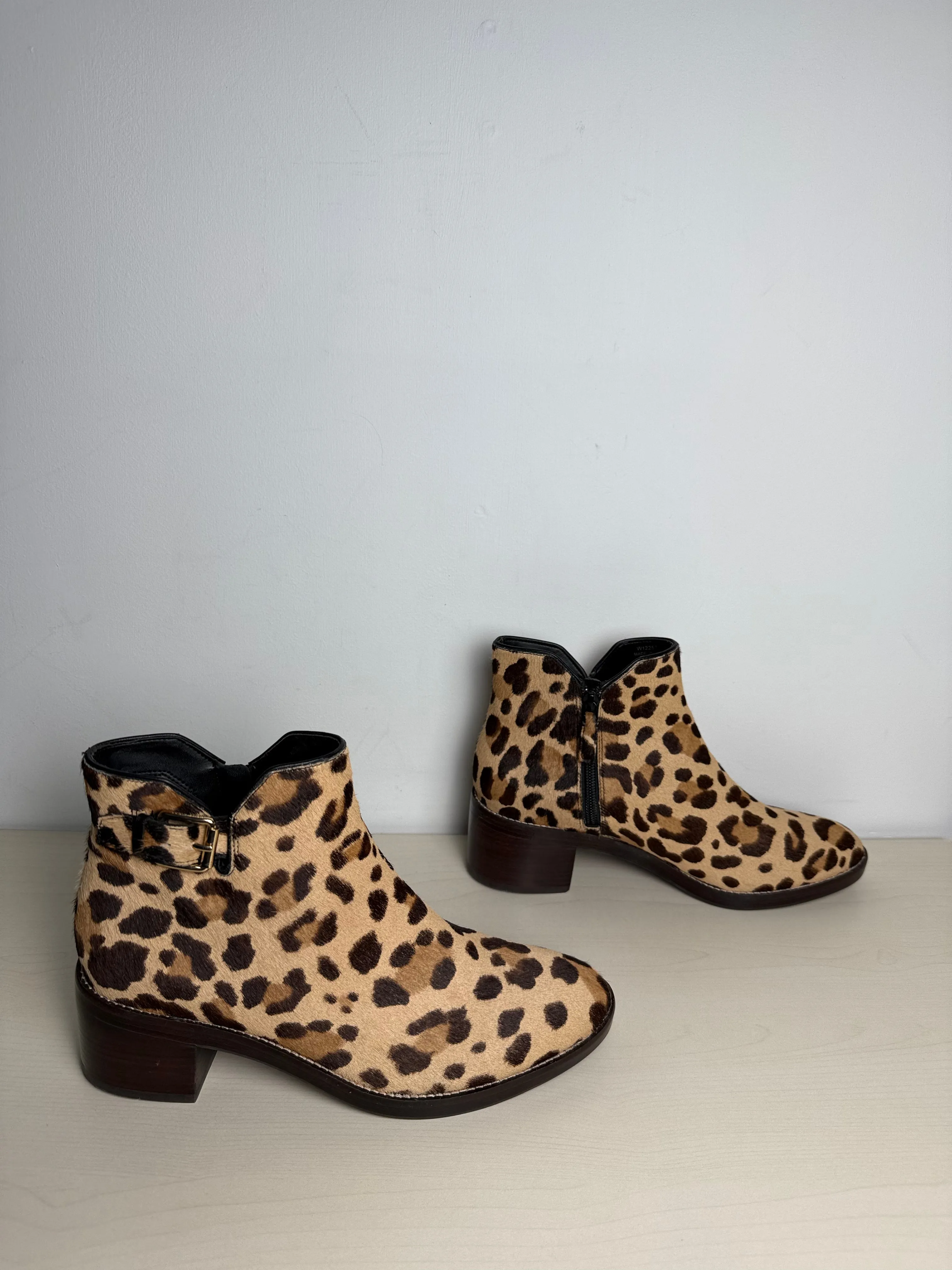 Boots Ankle Flats By Cole-haan In Leopard Print, Size: 8 cole haan