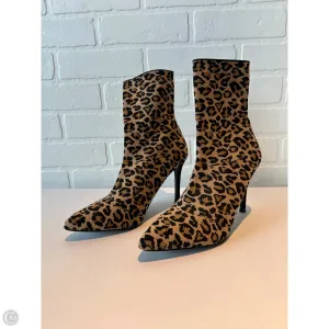 Boots Ankle Heels By Steve Madden In Animal Print, Size: 7 steve madden
