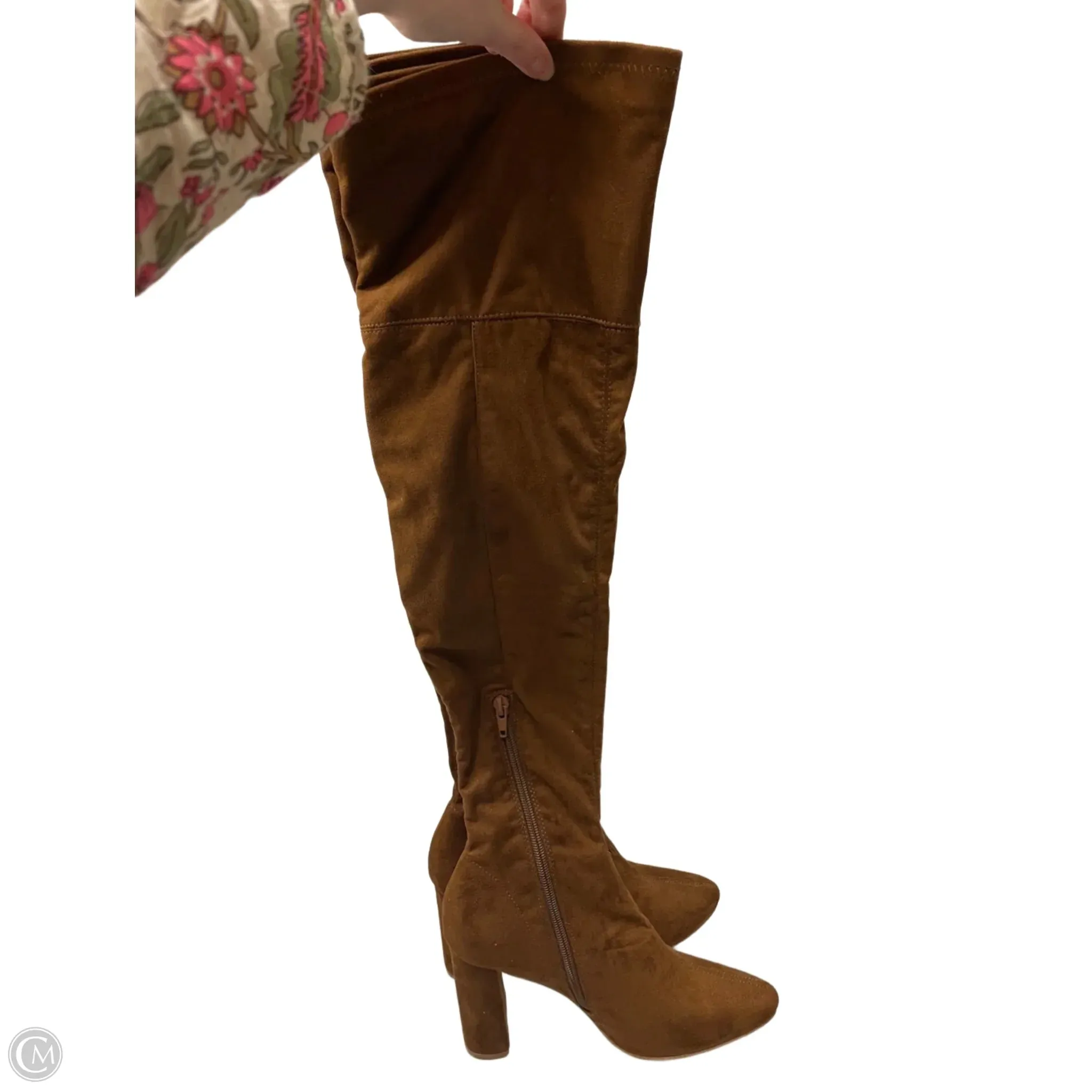 Boots Knee Heels By Steve Madden In Brown, Size: 7