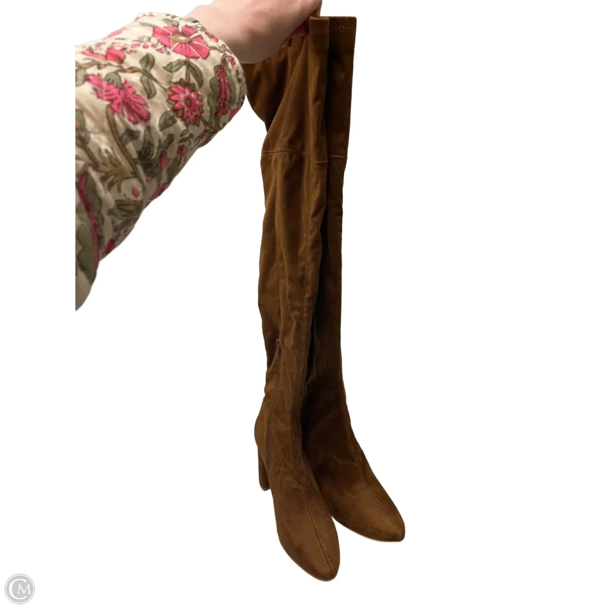 Boots Knee Heels By Steve Madden In Brown, Size: 7