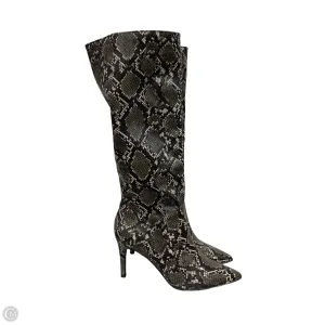 Boots Knee Heels By Steve Madden In Snakeskin Print, Size: 7.5