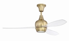 Bordeaux 52"Ceiling Fan Satin Brass energy-efficient medium fans with remote
