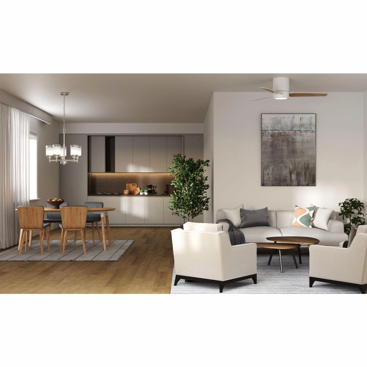 Braden 44"Ceiling Fan Satin White