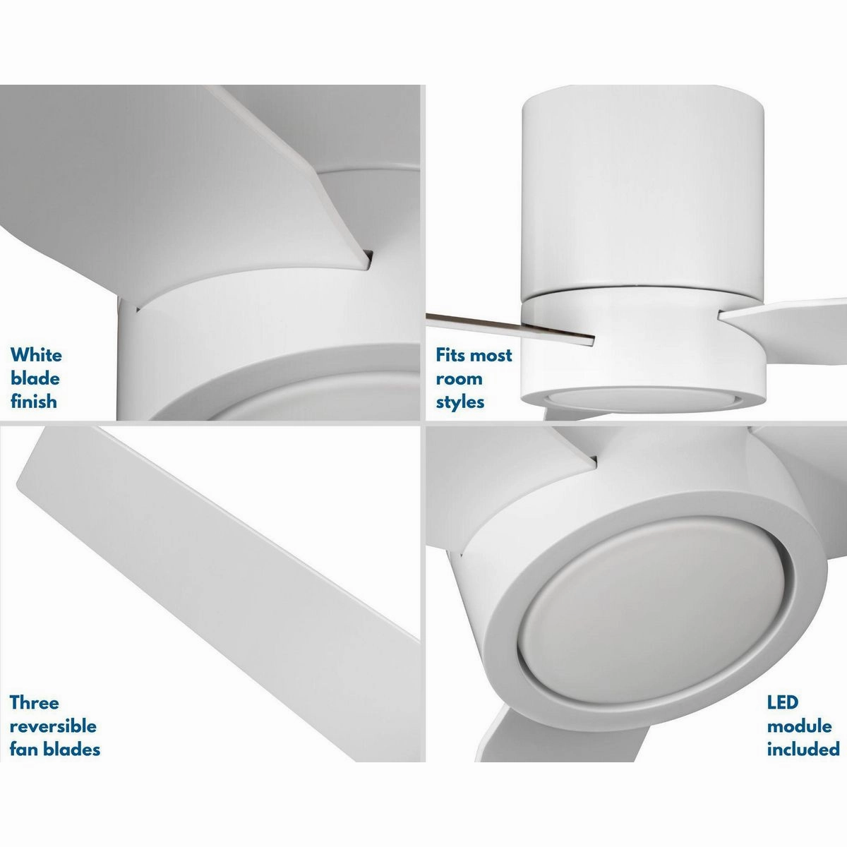 Braden 44"Ceiling Fan Satin White