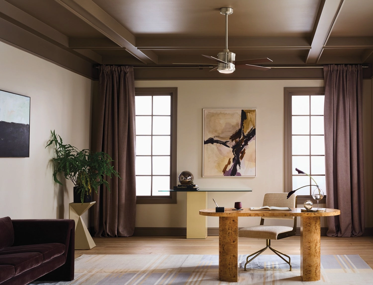 Brahm 48"Ceiling Fan Brushed Stainless Steel
