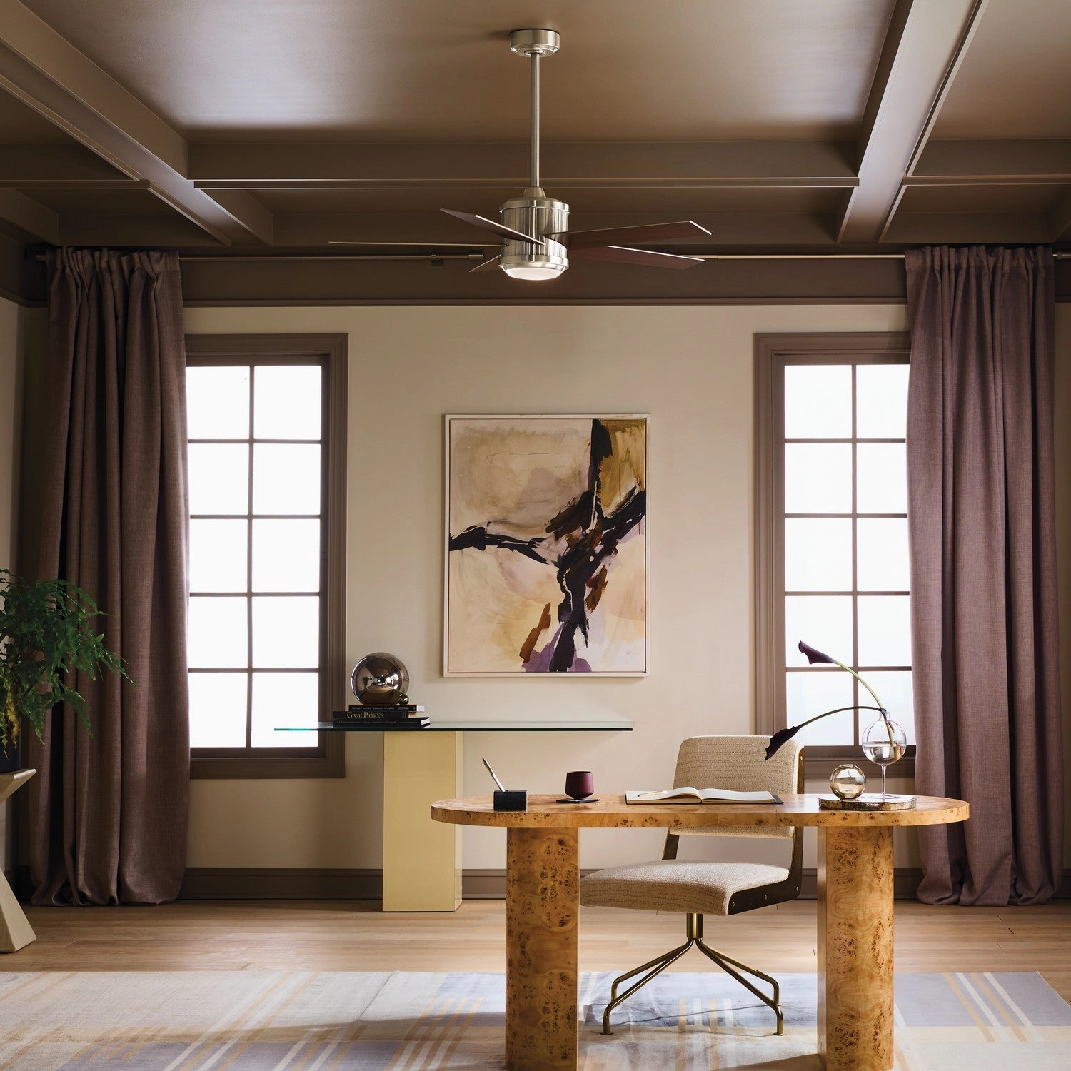 Brahm 48"Ceiling Fan Brushed Stainless Steel
