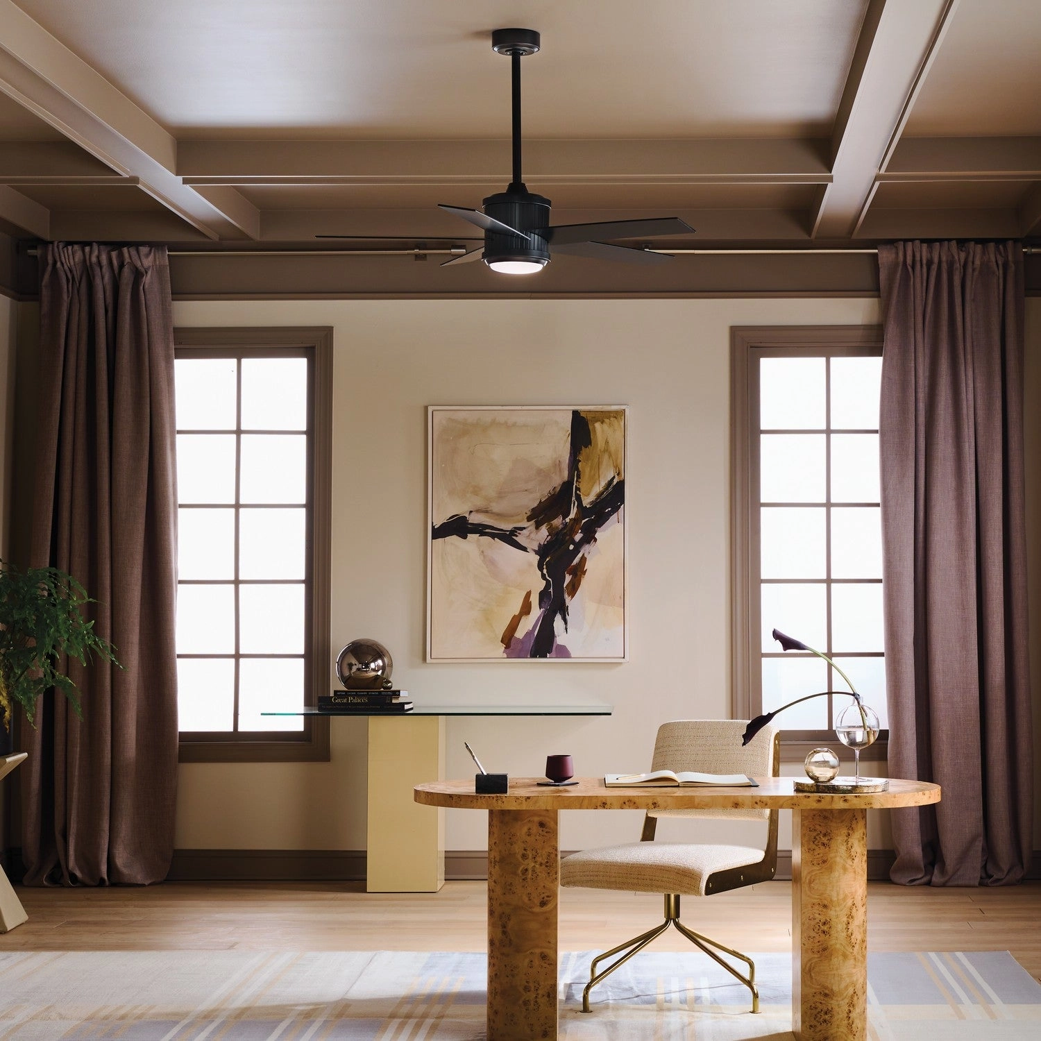 Brahm 48"Ceiling Fan Satin Black