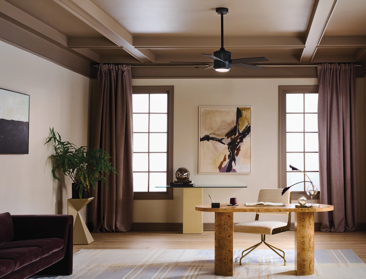 Brahm 48"Ceiling Fan Satin Black
