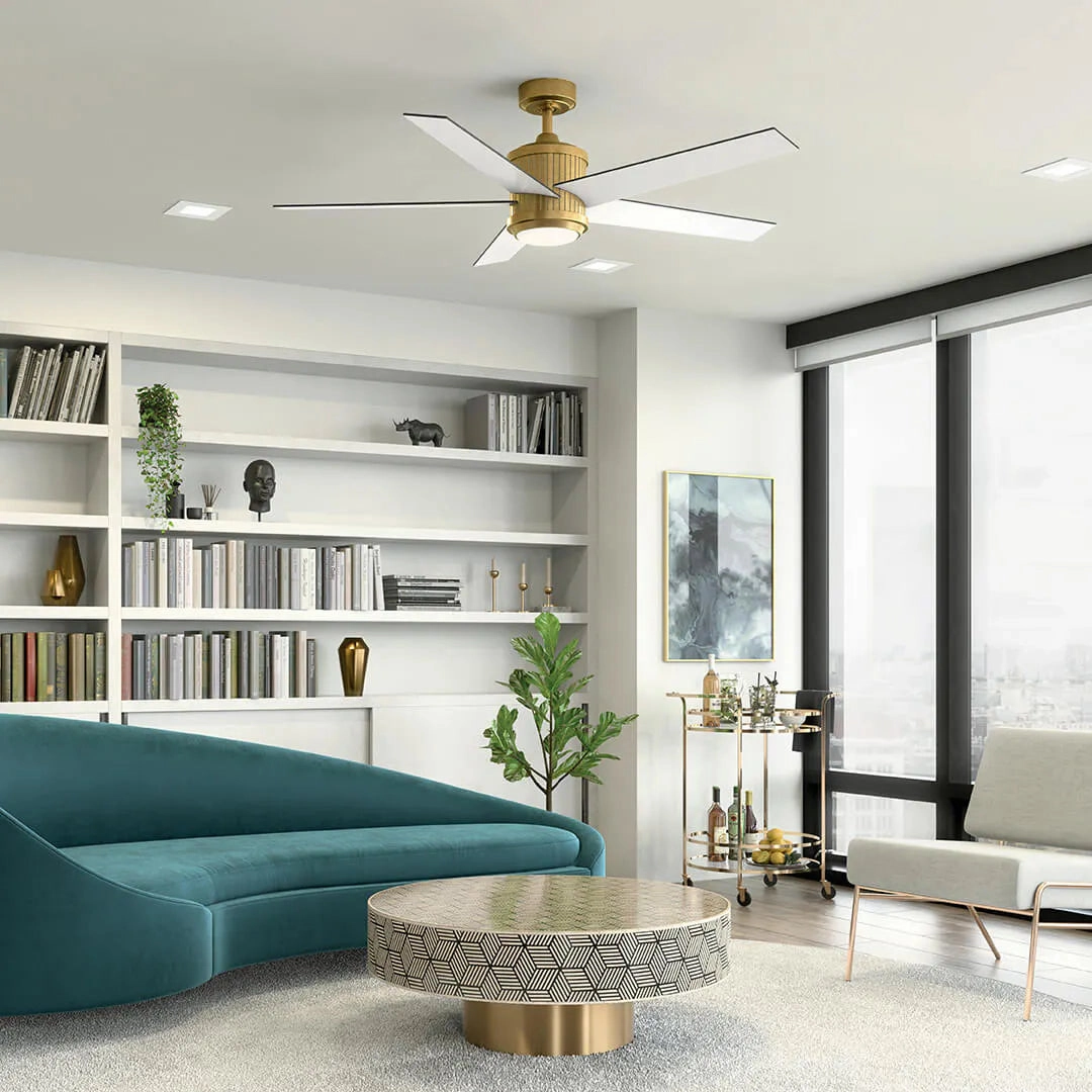 Brahm 56"Ceiling Fan Natural Brass