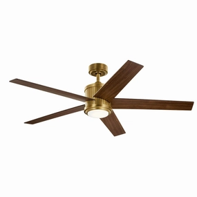 Brahm 56"Ceiling Fan Natural Brass oscillating medium fans with strong airflow