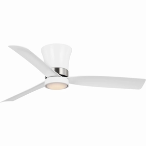 Brant 52"Ceiling Fan Satin White ifan smart fans for connected homes