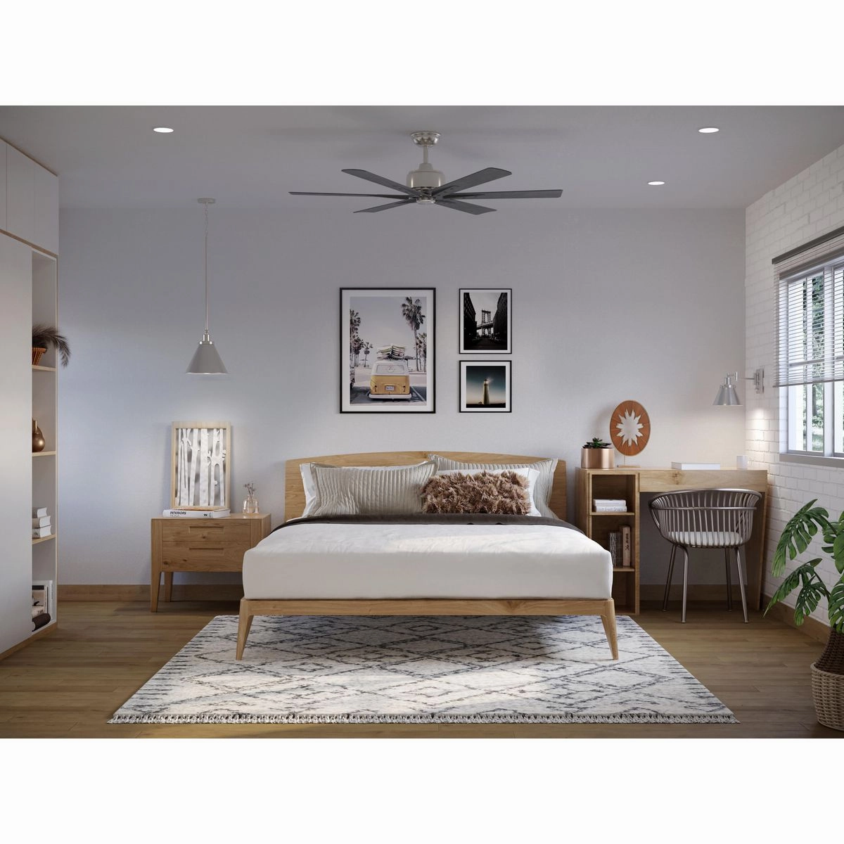 Brazas 56"Ceiling Fan Brushed Nickel