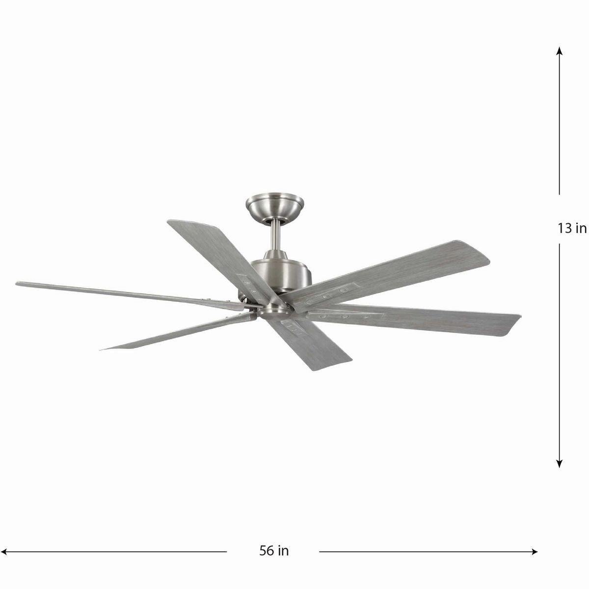 Brazas 56"Ceiling Fan Brushed Nickel