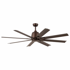 Breda 65"Ceiling Fan Satin Natural Bronze outdoor exterior fans for patio cooling