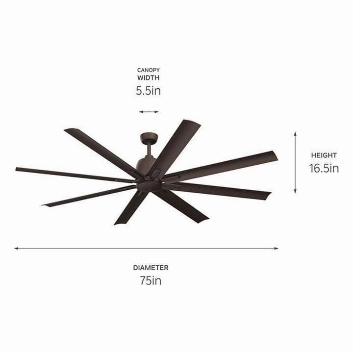 Breda 75" 8-Blade Ceiling Fan