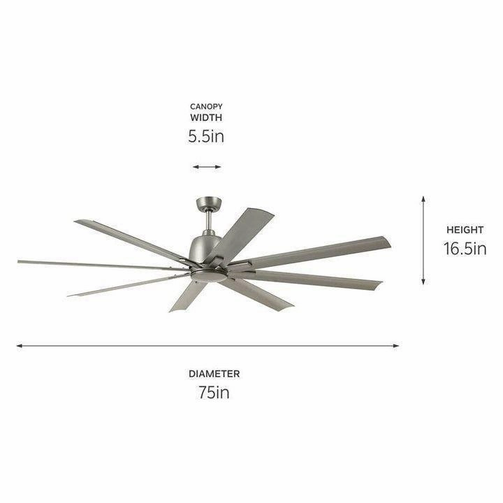 Breda 75" 8-Blade Ceiling Fan