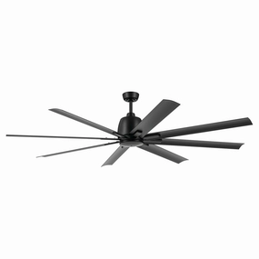 Breda 75"Ceiling Fan Satin Black outdoor exterior fans for patio cooling