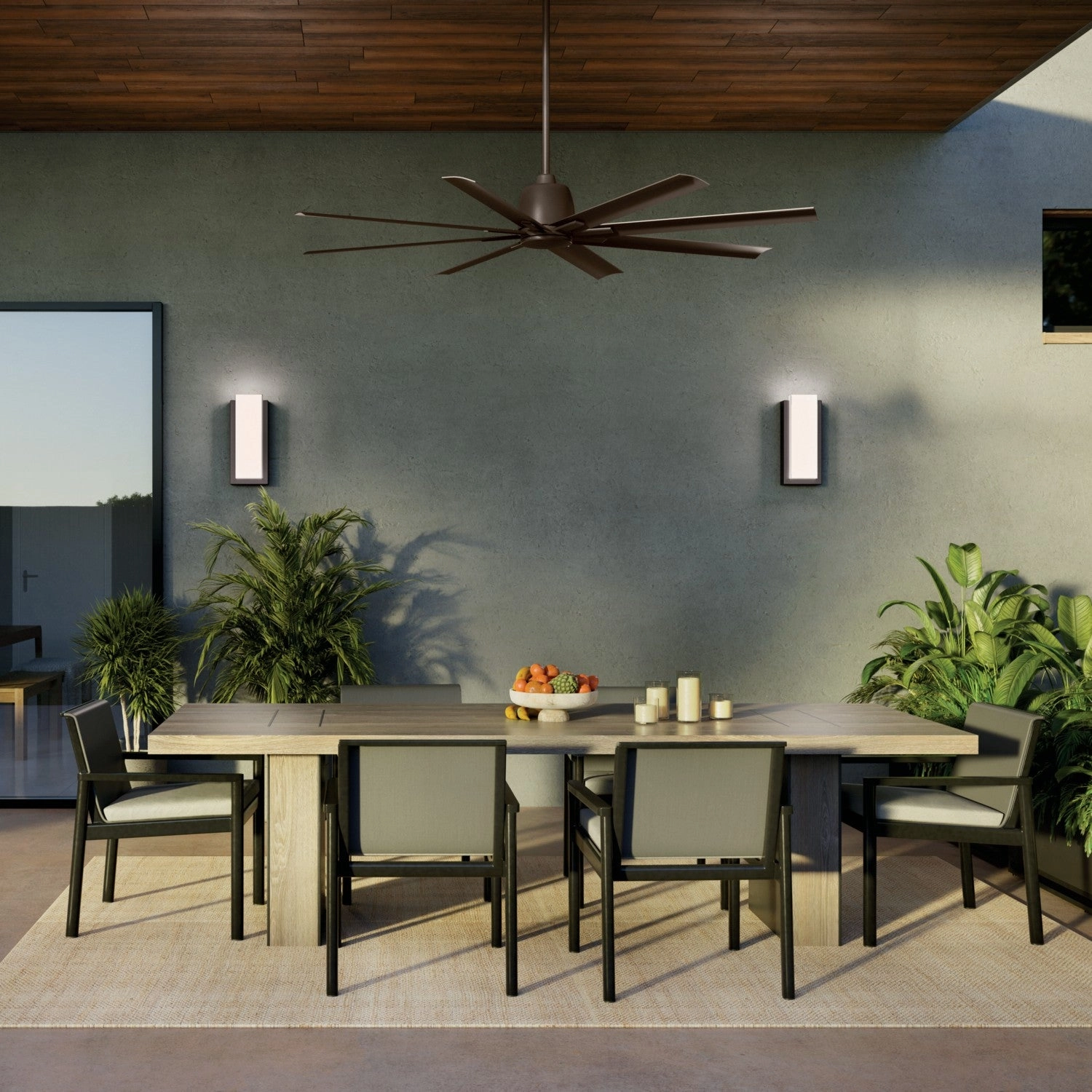 Breda 75"Ceiling Fan Satin Natural Bronze