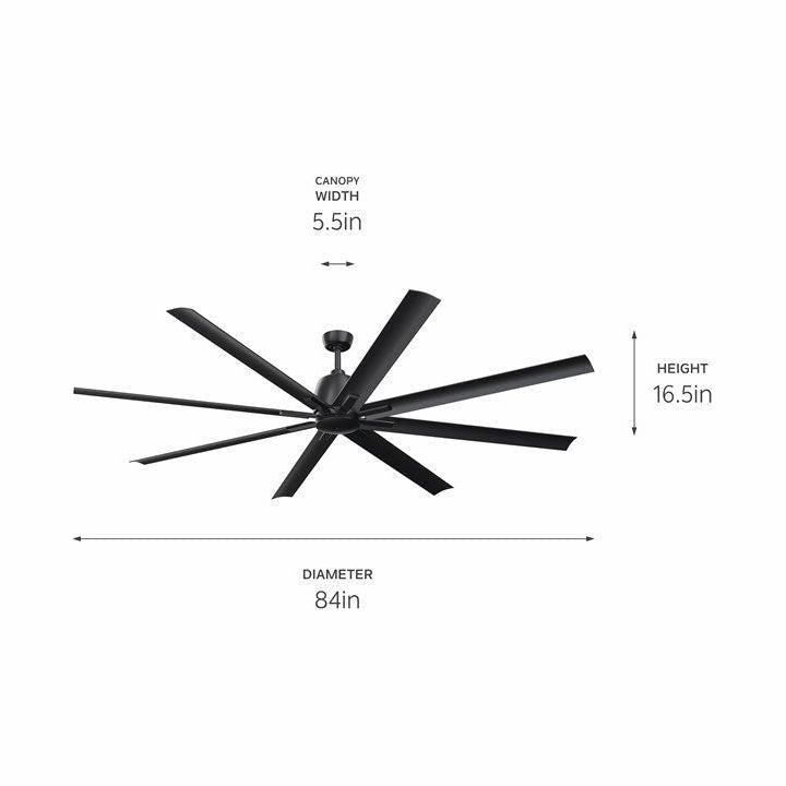 Breda 84" 8-Blade Ceiling Fan