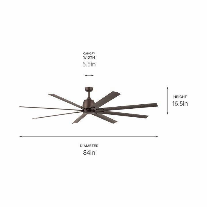 Breda 84" 8-Blade Ceiling Fan
