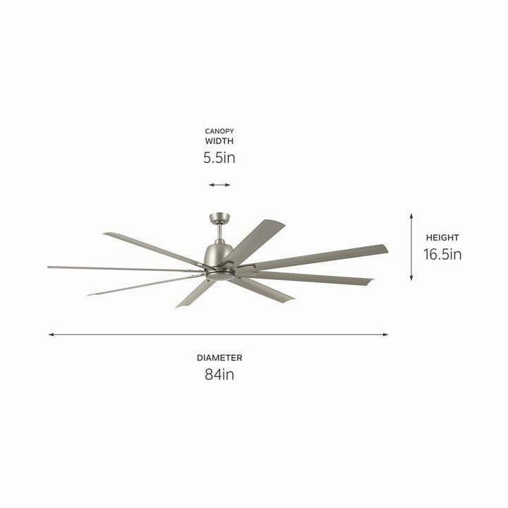 Breda 84" 8-Blade Ceiling Fan