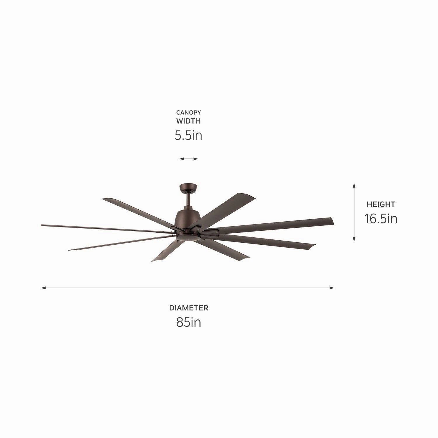 Breda 84"Ceiling Fan Satin Natural Bronze